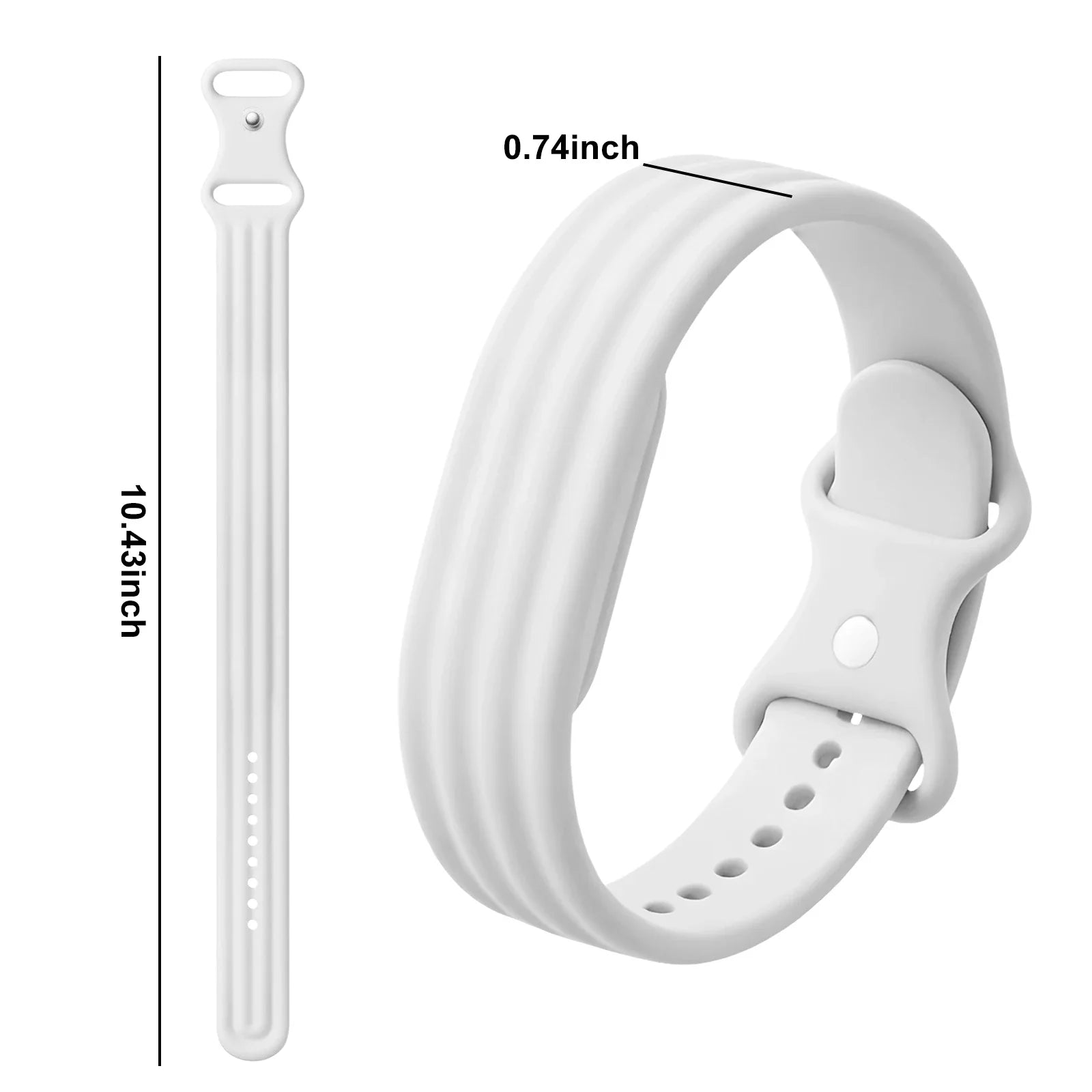 Vitt silikonarmband för Google Fitbit Air-klocka
