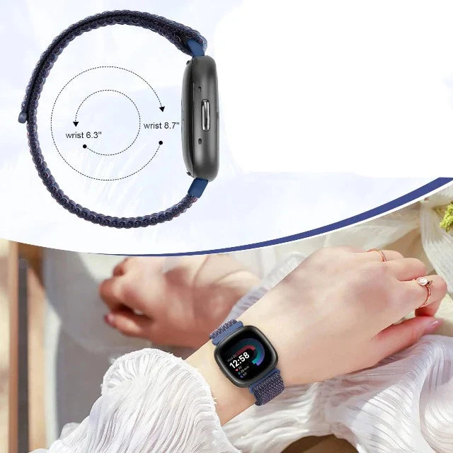 Stofarmbånd til Fitbit Versa 3 Versa 4 Sense 2 