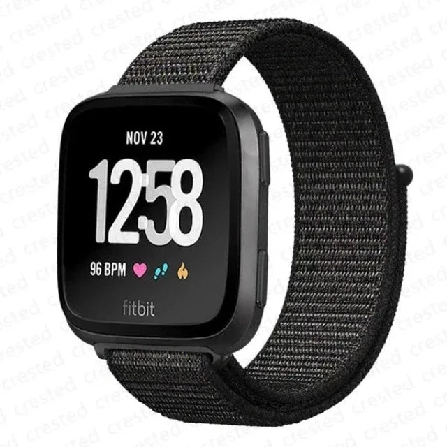 Stofrem til Fitbit Versa 3 Versa 4 Sense 2 ur, sort