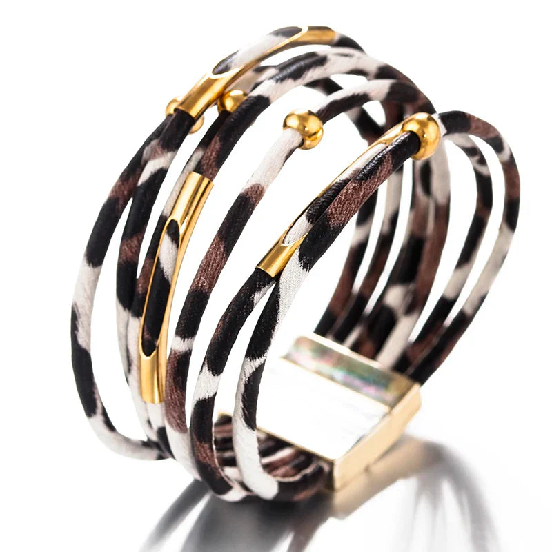 Etnisk Flerlags Leopard Armbånd 1