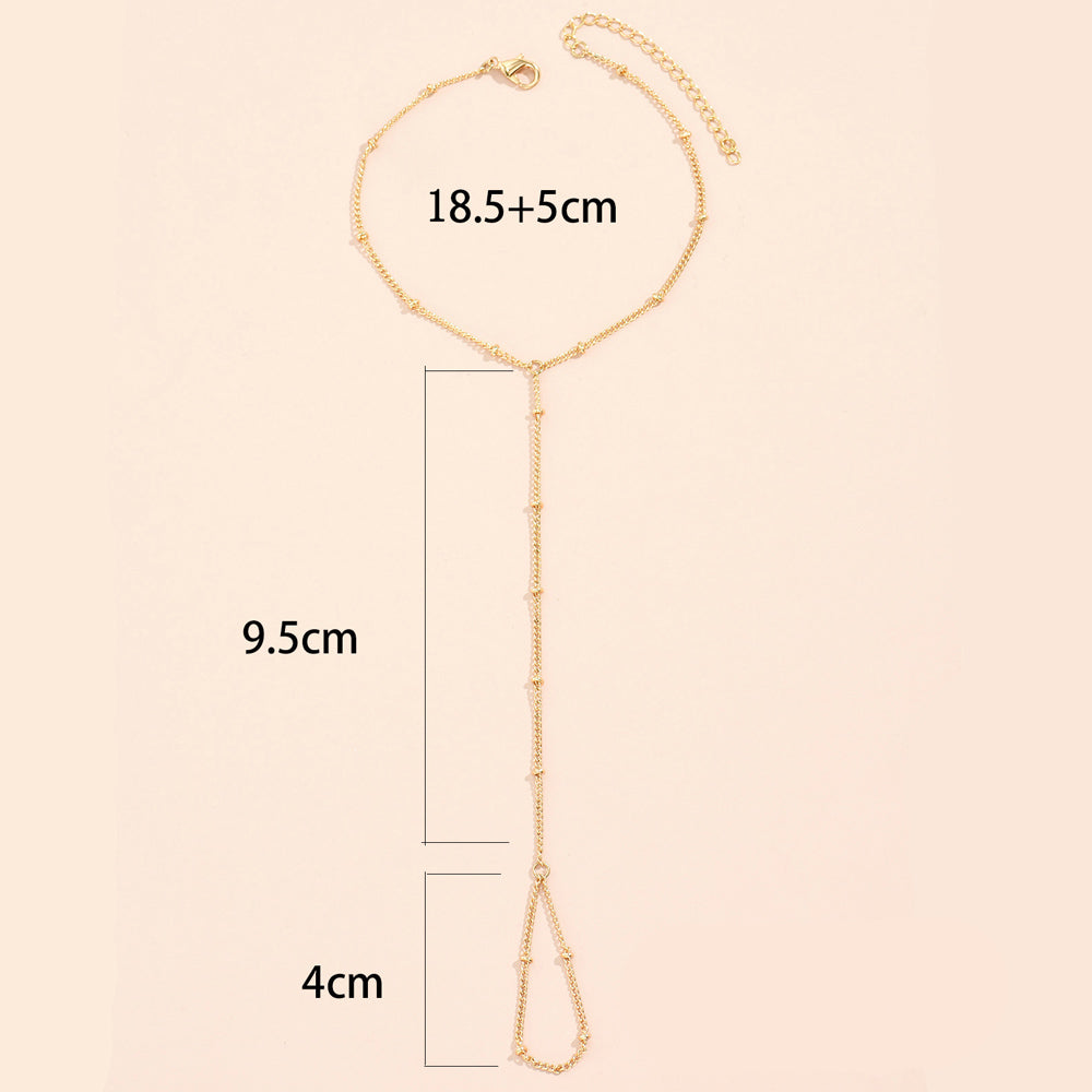 Náramek pro ženy na ruku Šperk pro ženy Řetěz na ruku a prst