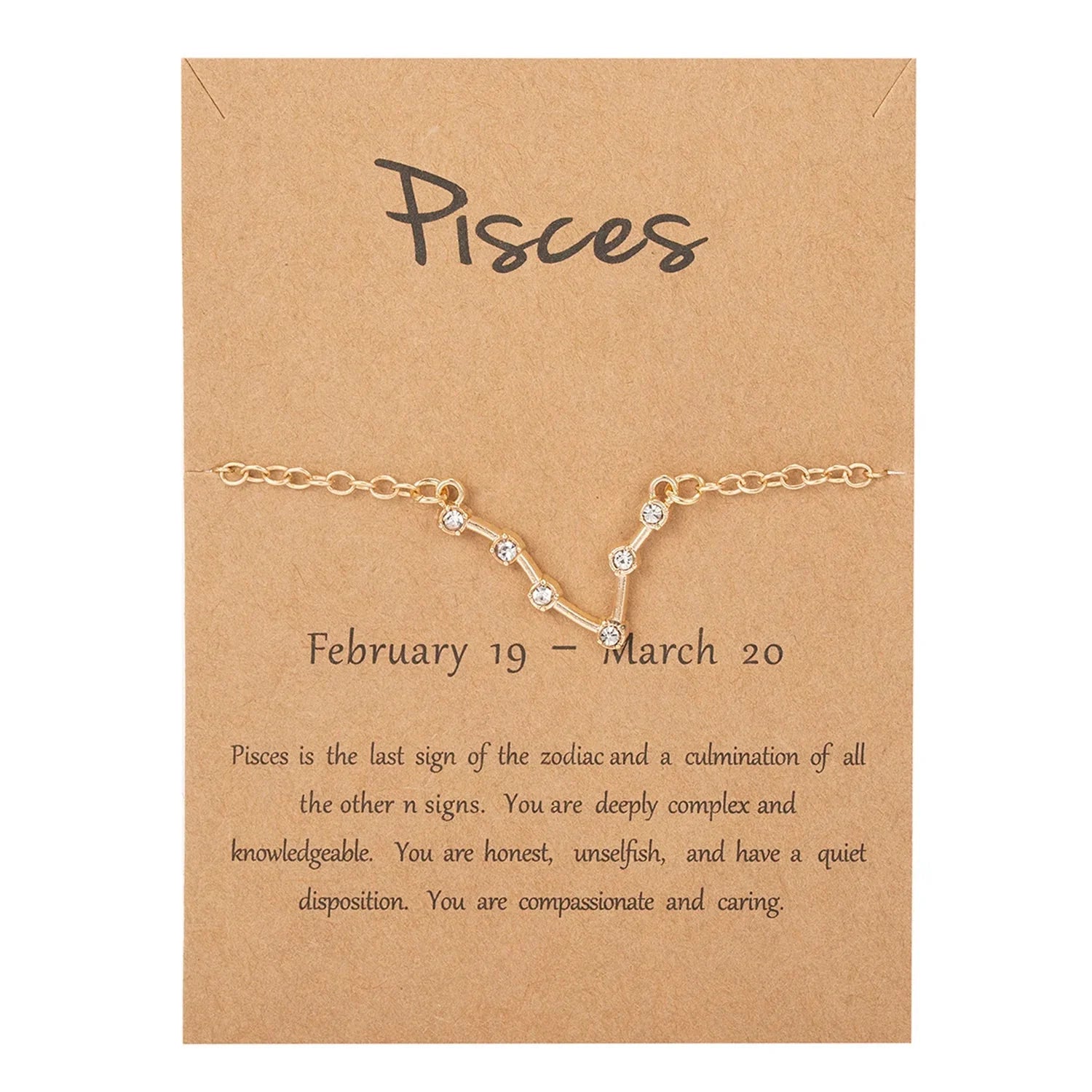 Armbånd for kvinner Stjernetegn 12 konstellasjoner fisk