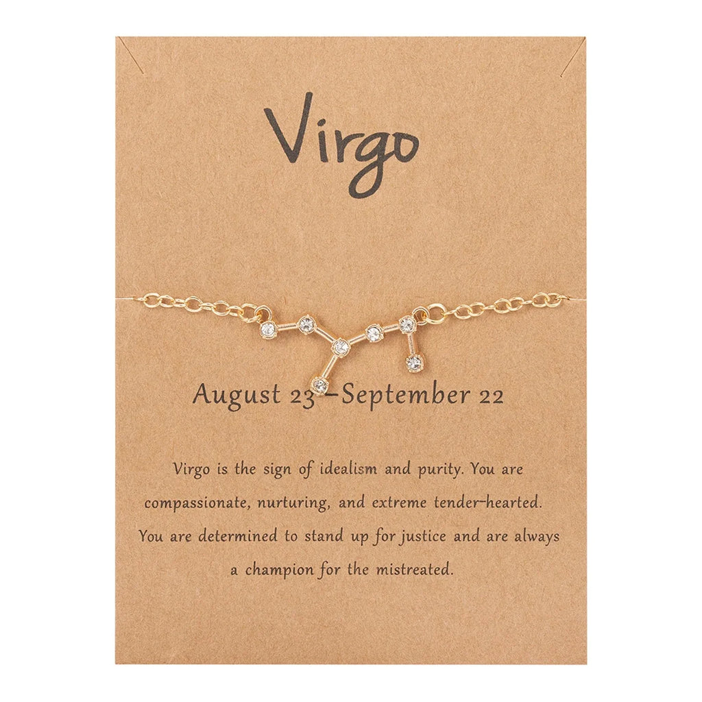 Bracelet Femme Signe du Zodiaque 12 Constellations vierge