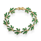 Armband med gröna palmblad