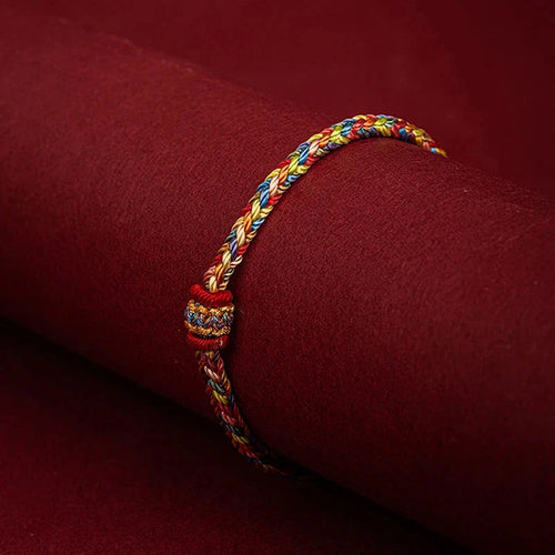 Tibetansk buddhistisk multifarvet gourmet-armbånd