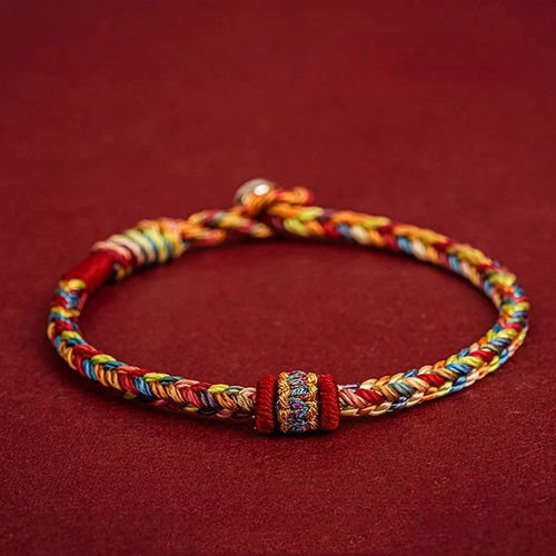 Tibetansk buddhistisk multifarvet gourmet-armbånd