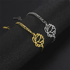 Lotusblomst Armbånd til Kvinder i Sølv