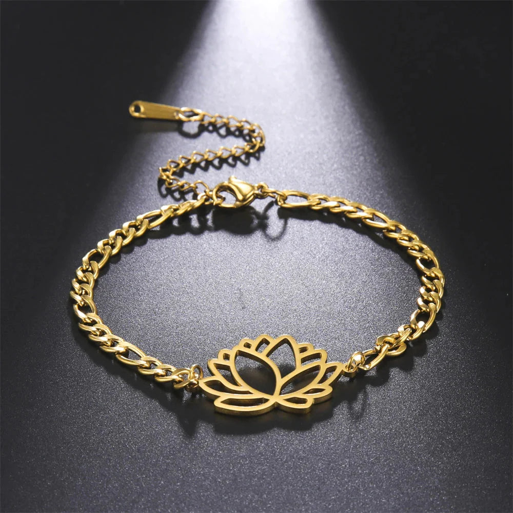 Bracelet Fleur de Lotus Femme or