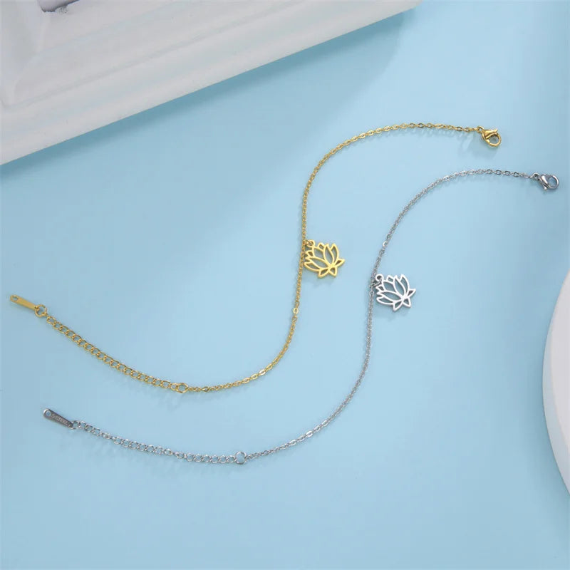 Fin Lotusblomst Armbånd 