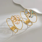 Blåt armbånd med palmeblad