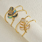 Hvidt armbånd med palmeblad