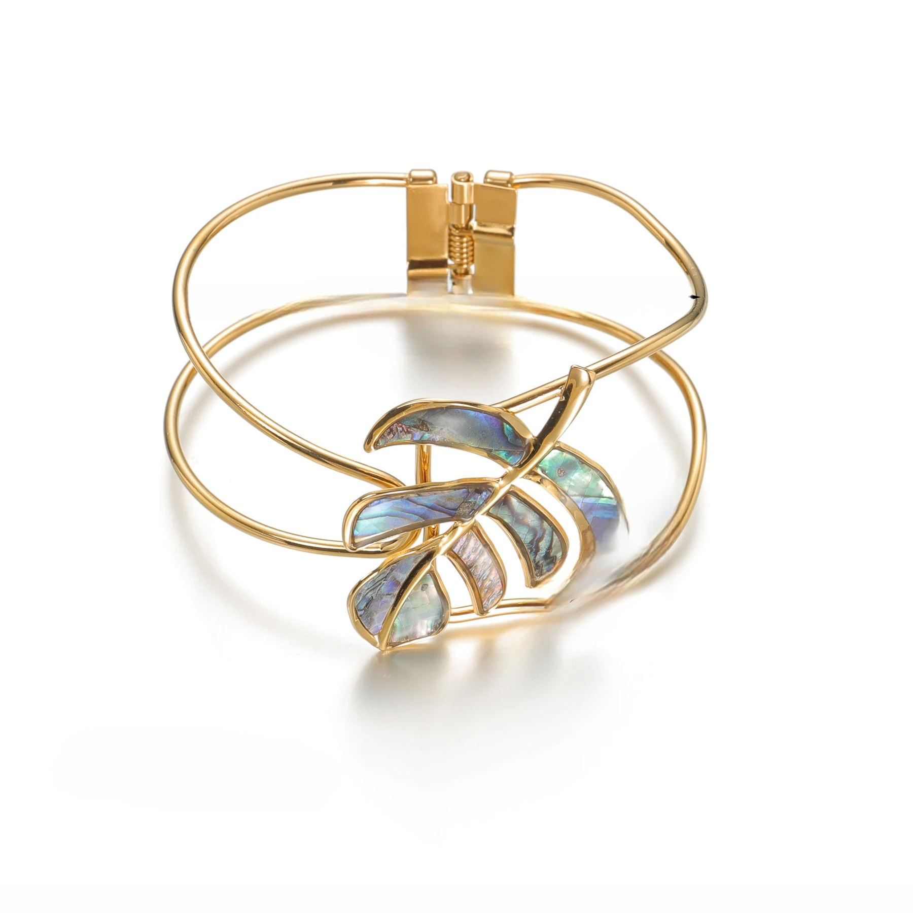 Blåt armbånd med palmeblad