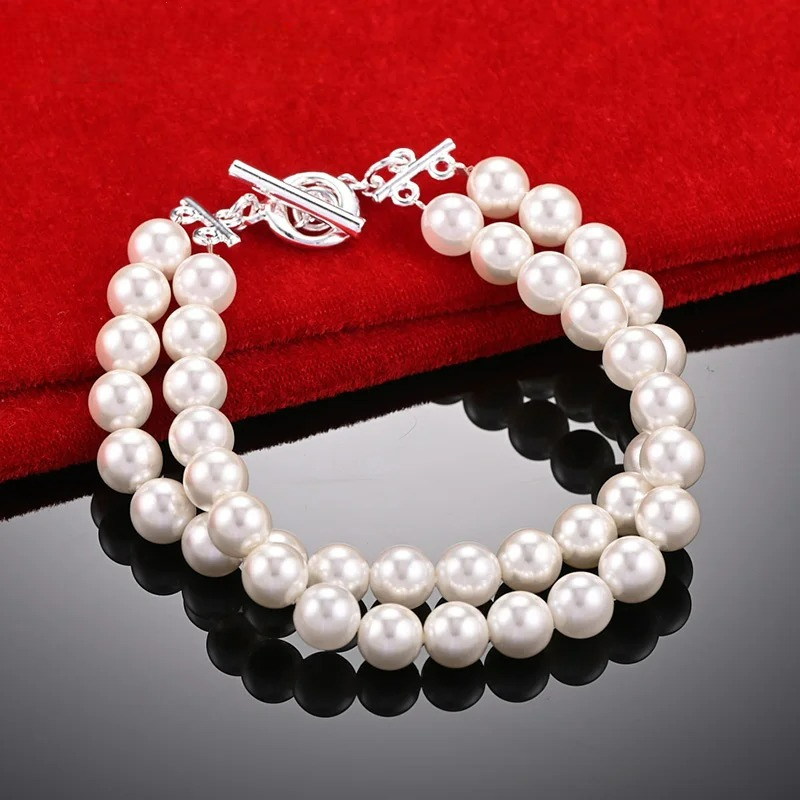 Retro-stil Gourmette-armbånd med perler