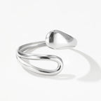 Elegant Gourmette Armbånd med Vanddråbe i sølv