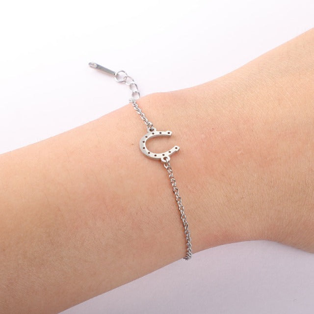 Bracelet Fer A Cheval Sabot Porte Bonheur argent
