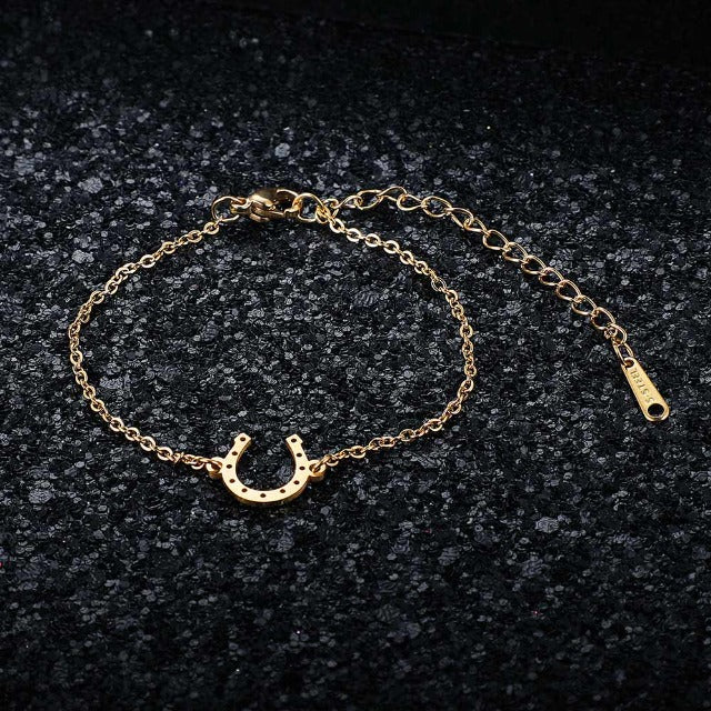 Armbånd / Gourmette Hestesko Held og Lykke guld