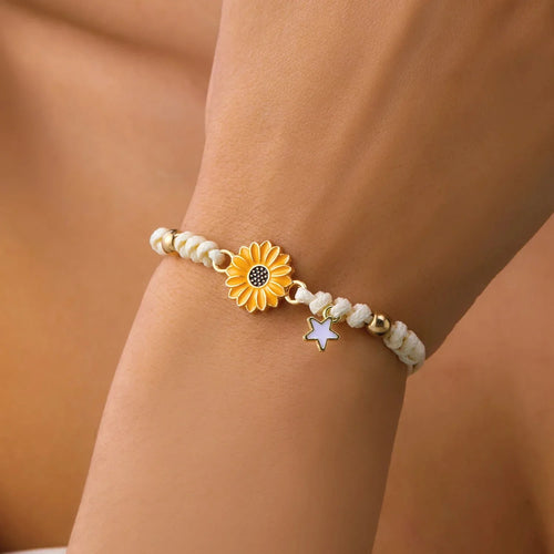 Armbånd Gourmette Margueritblomst gul
