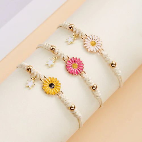 Armbånd Gourmette Margueritblomst lyserød