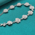 Náramek s růžovými květy