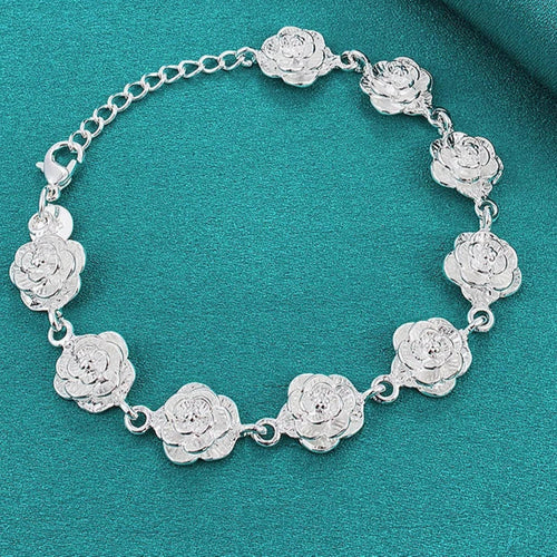 Armband Gourmette Rosblommor