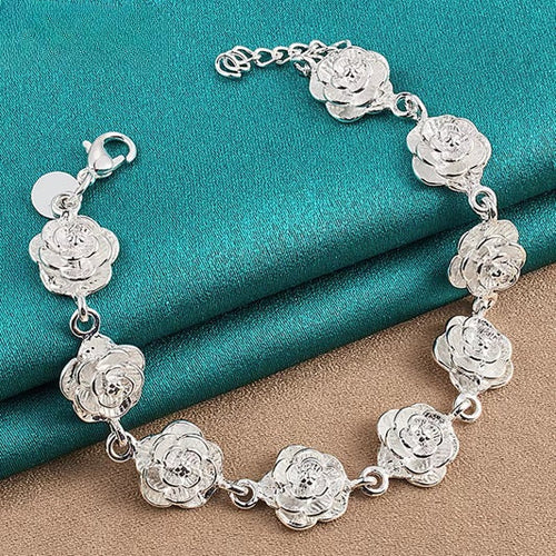Armband Gourmette Rosblommor