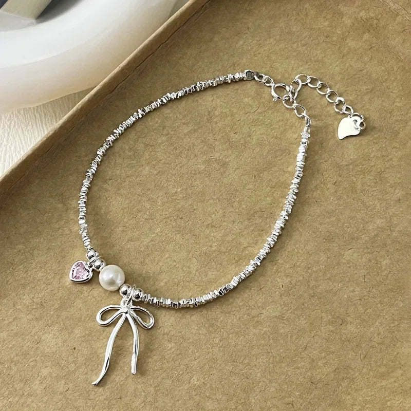 Butterfly Slips Gourmette Armbånd og Perle