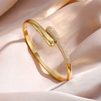 Vann Dråpe Armbånd i Zirkon for Kvinner gull