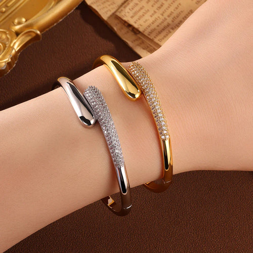 Dråbeformet Zircon-armbånd til kvinder i guld