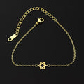 Armbånd Hexagram Stjernen af David Jødedom Gourmette guld