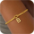 Armbånd med initial og sløjfe - bogstav 