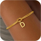 Armbånd med initial og sløjfe - bogstav 