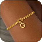 Armbånd med initial og sløjfe - bogstav 