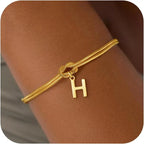 Armbånd med initial og sløjfe - bogstav 