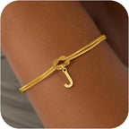 Armbånd med initial og sløjfe - bogstav 