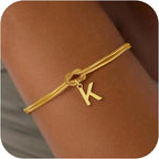Armbånd med initial og sløjfe - bogstav 