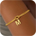 Armbånd med initial og sløjfe - bogstav 