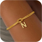 Armbånd med initial og sløjfe - bogstav 