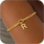 Armbånd med initial og sløjfe - bogstav 
