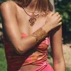 Bred korallarmbånd for kvinner gull