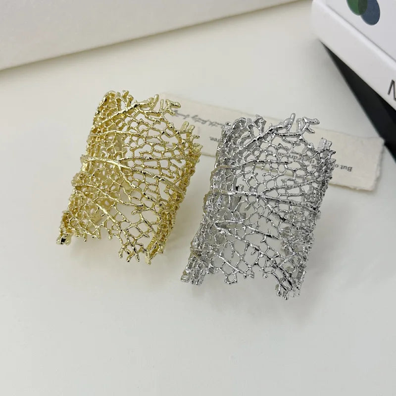 Bracelet Large Corail Femme or