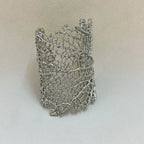 Bred korallarmbånd for kvinner sølv