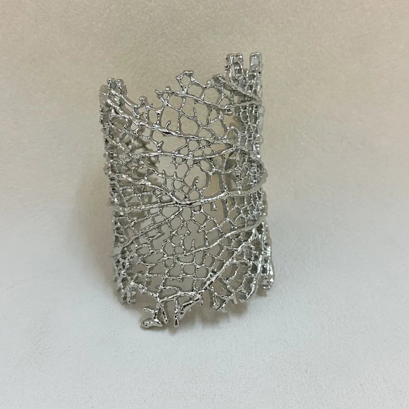 Bracelet Large Corail Femme argent