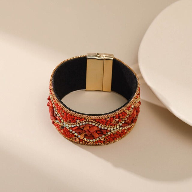 Bracelet Manchette Pierre Naturelle pour Femme