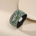 Armbånd Mansjett Naturlig Stein for Kvinner grønn