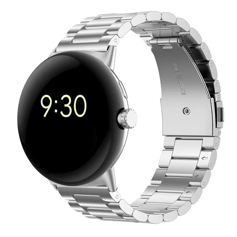 Armbånd i herdet stål til Smartwatch Google Pixel Watch 1 & 2 sølv