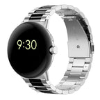 Armbånd i herdet stål til Smartwatch Google Pixel Watch 1 & 2 sølv og svart