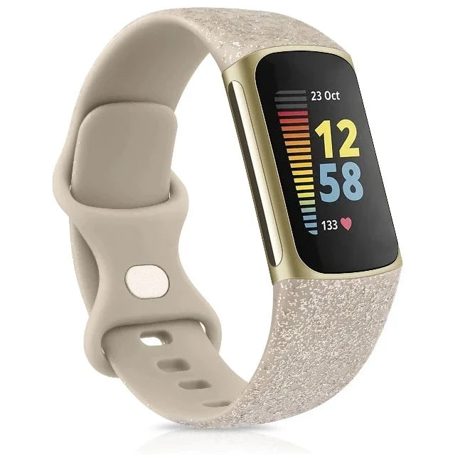 Armbånd til Fitbit Charge 5 ur skinnende guld