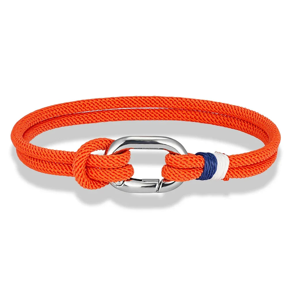 Nautisk armbånd i flettet tau med knute for herre eller dame 