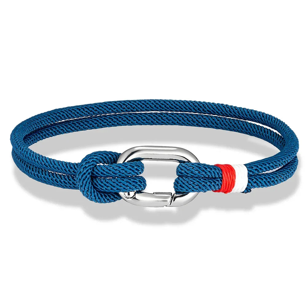 Nautisk armbånd i flettet tau med knute for herre eller dame 