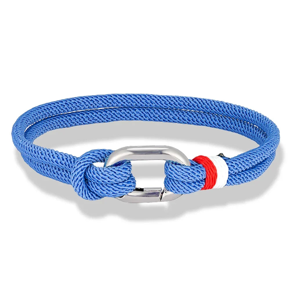 Nautisk armbånd i flettet tau med knute for herre eller dame 